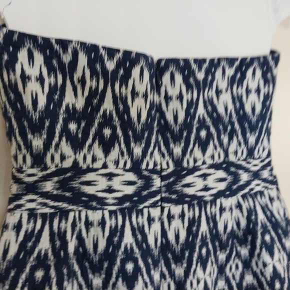 Banana Republic Navy and White Strapless Dress - Picture 7 of 16